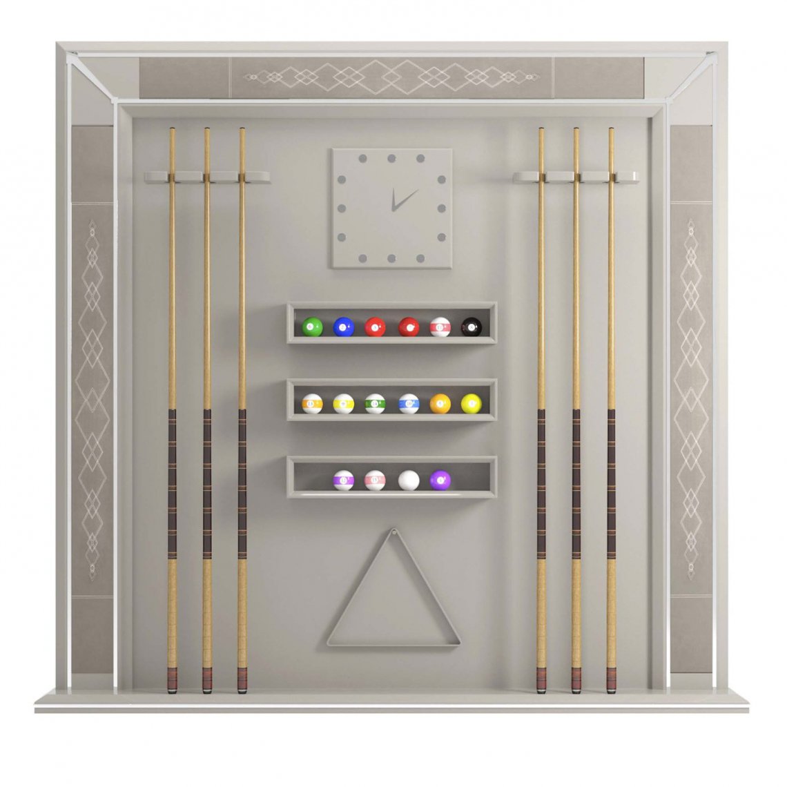 Vismara DesignFRAME NRHOMBUS CUE RACK台球杆架